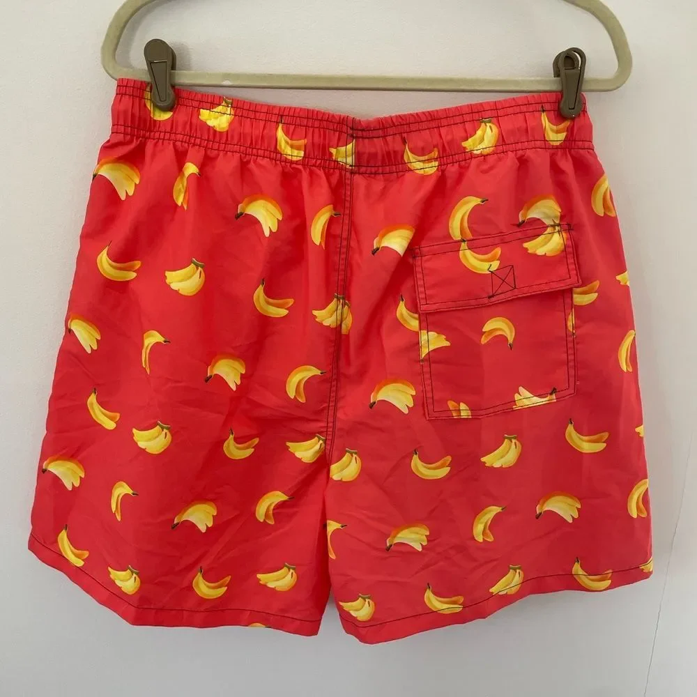 NWT Vacancy Co. Australia Men’s Swim Trunks orange/yellow bananas size XL